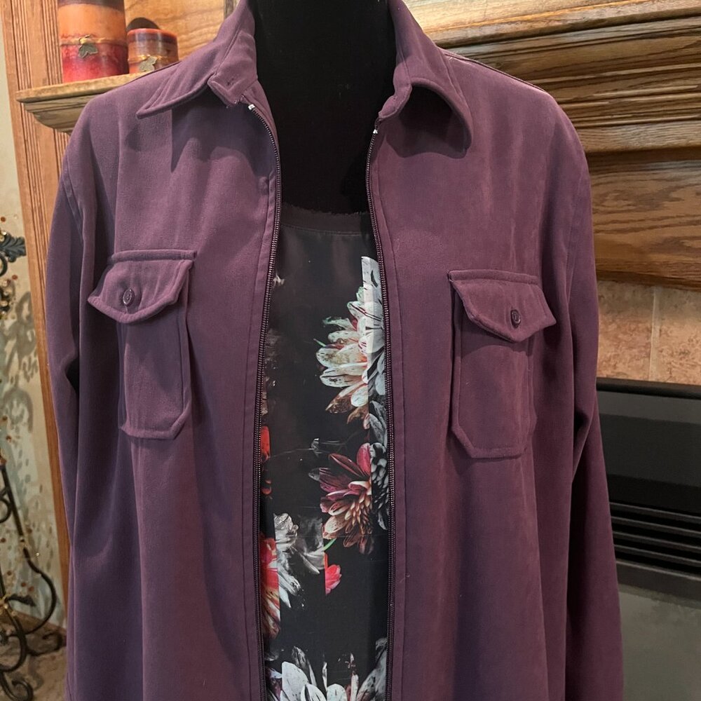 Lovely Purple Zip Jacket with Vera Wang top! Size 1X